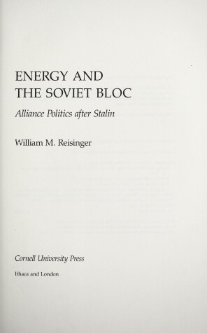 Book cover for Energy and the Soviet Bloc