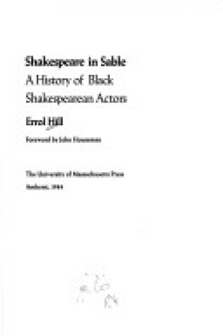 Cover of Shakespeare in Sable