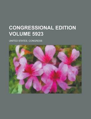 Book cover for Congressional Edition Volume 5923