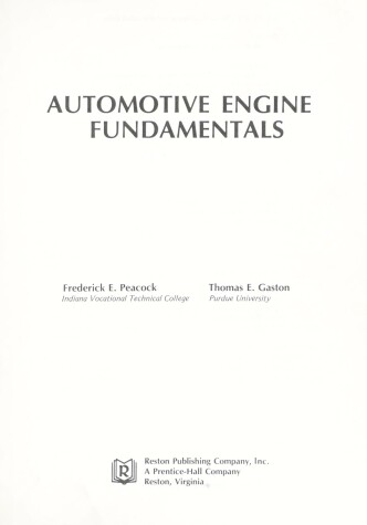 Cover of Automotive Engine Fundamentals