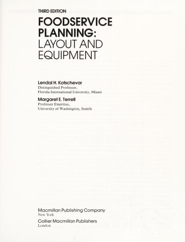 Book cover for Foodservice Planning