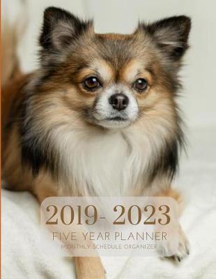 Book cover for 2019-2023 Five Year Planner Puppy Dog Gratitude Monthly Schedule Organizer