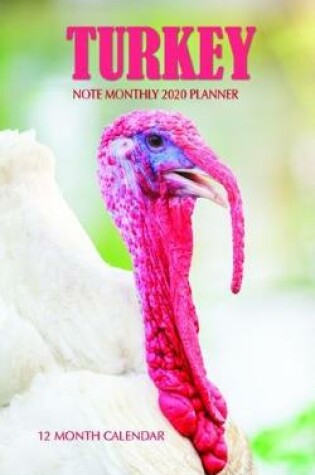 Cover of Turkey Note Monthly 2020 Planner 12 Month Calendar