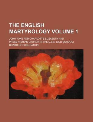 Book cover for The English Martyrology Volume 1