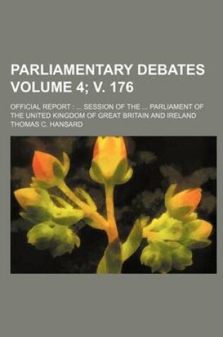 Cover of Parliamentary Debates; Official Report