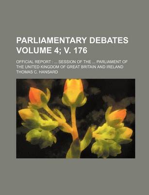 Book cover for Parliamentary Debates; Official Report