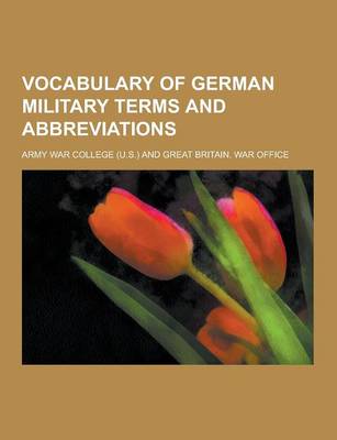 Book cover for Vocabulary of German Military Terms and Abbreviations