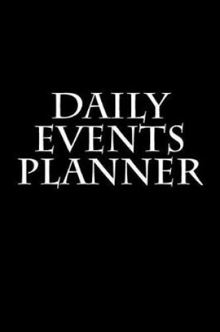 Cover of Daily Events Planner