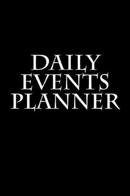 Book cover for Daily Events Planner