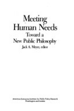 Cover of Meeting Human Needs