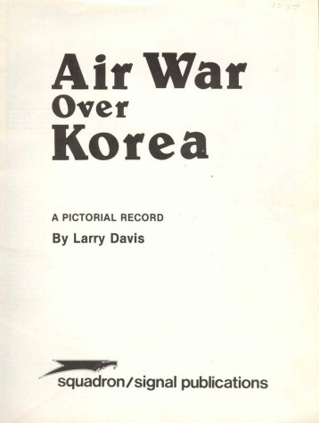 Book cover for Air War Over Korea