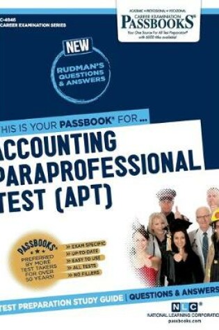 Cover of Accounting Paraprofessional Test (Apt) (C-4946)