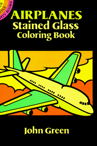 Cover of Airplanes Stained Glass Colouring Book