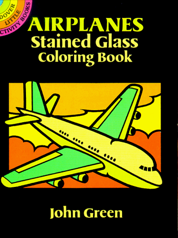 Book cover for Airplanes Stained Glass Colouring Book