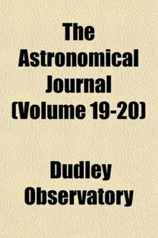 Cover of The Astronomical Journal (Volume 19-20)