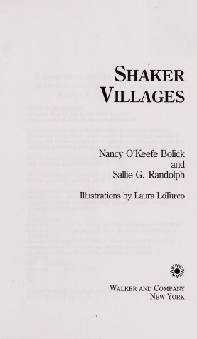 Cover of Shaker Villages