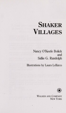 Book cover for Shaker Villages