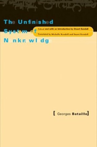 Cover of Unfinished System Of Nonknowledge
