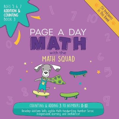 Book cover for Page A Day Math Addition & Counting Book 3