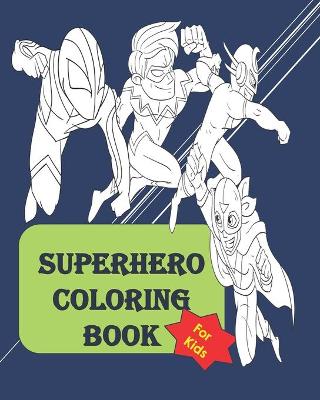 Book cover for Superhero coloring book