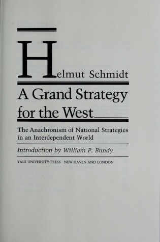 Cover of A Grand Strategy for the West