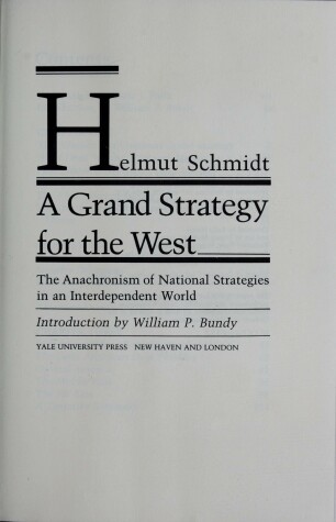 Cover of A Grand Strategy for the West