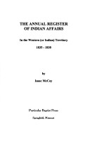 Cover of Annual Register of Indian Affairs