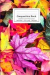 Book cover for Composition Book Colorful Autumn Fall Leaves Wide Rule