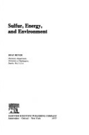 Cover of Sulphur, Energy and Environment