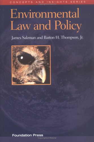 Book cover for Environmental Law and Policy