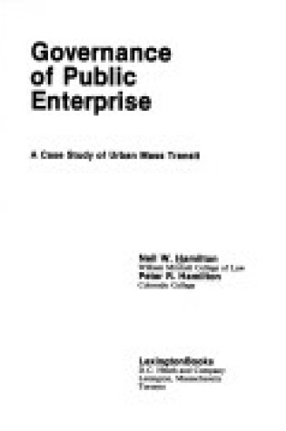 Cover of Governance of Public Enterprise