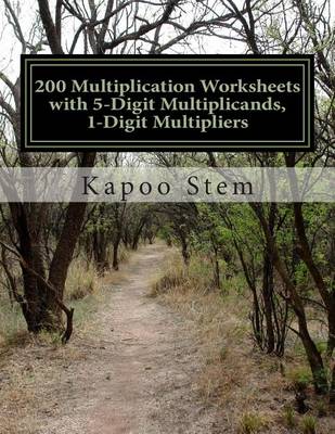 Book cover for 200 Multiplication Worksheets with 5-Digit Multiplicands, 1-Digit Multipliers