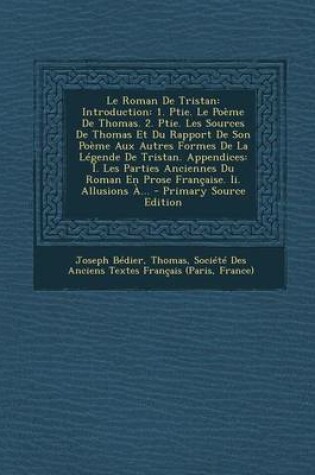 Cover of Le Roman de Tristan