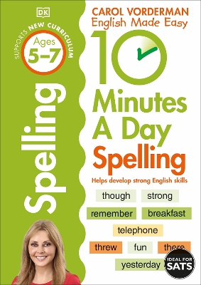 Book cover for 10 Minutes A Day Spelling, Ages 5-7 (Key Stage 1)