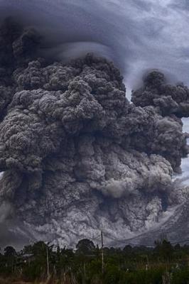 Book cover for A Volcano Erupting with Smoke and Ash