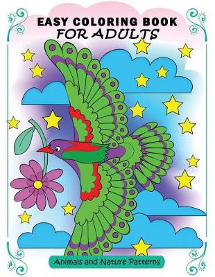 Book cover for Easy Coloring Book for Adults