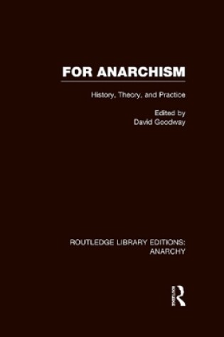 Cover of For Anarchism (RLE Anarchy)