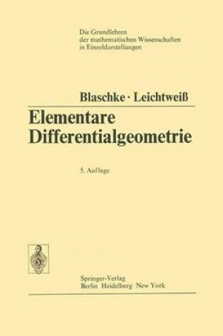 Cover of Elementare Differentialgeometrie: