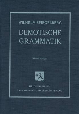 Book cover for Demotische Grammatik