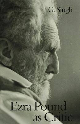 Book cover for Ezra Pound as Critic