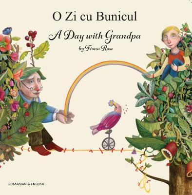 Book cover for A Day with Grandpa Romanian and English