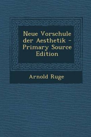 Cover of Neue Vorschule Der Aesthetik