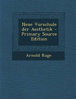 Book cover for Neue Vorschule Der Aesthetik