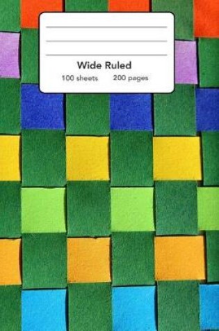 Cover of Wide Ruled Composition Notebook 6" x 9". Braid Paper Colored Stripes