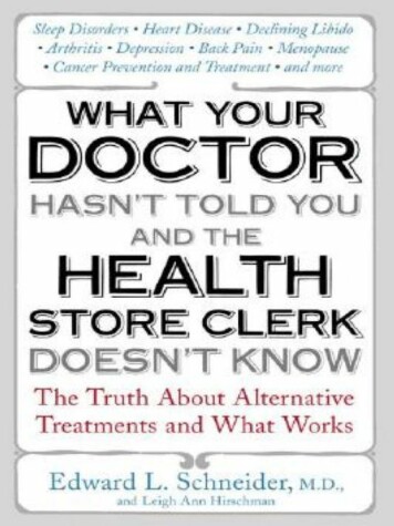 Book cover for What Your Doctor Hasn't Told You and the Health-Store Clerk