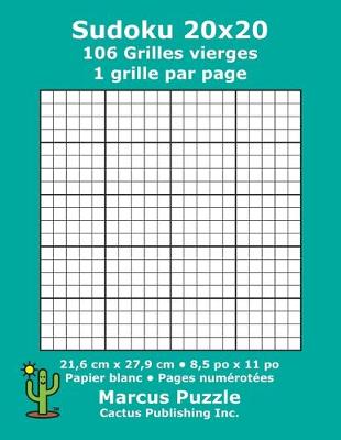 Book cover for Sudoku 20x20 - 106 Grilles vierges