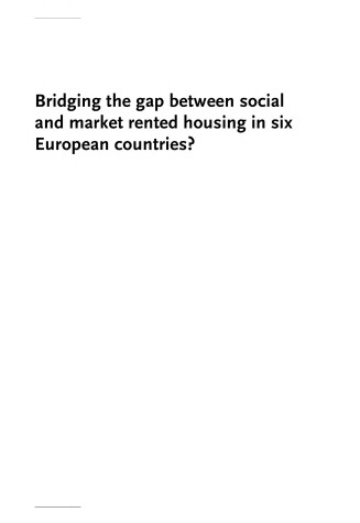 Cover of Bridging the Gap Between Social and Market Rented Housing in Six European Countries?