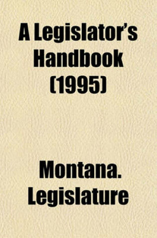 Cover of A Legislator's Handbook (1995)