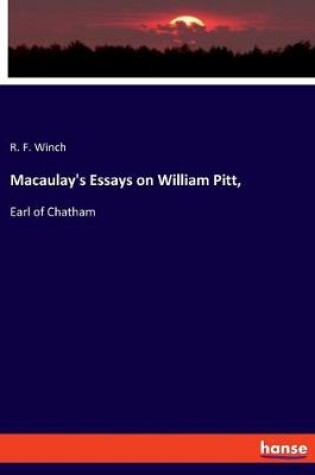 Cover of Macaulay's Essays on William Pitt,