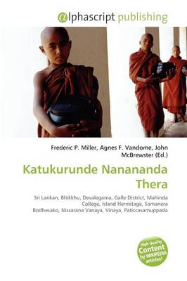 Cover of Katukurunde Nanananda Thera